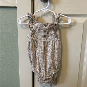 Carter's Tan Floral Bodysuit